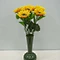 yellow fake flower arrangements